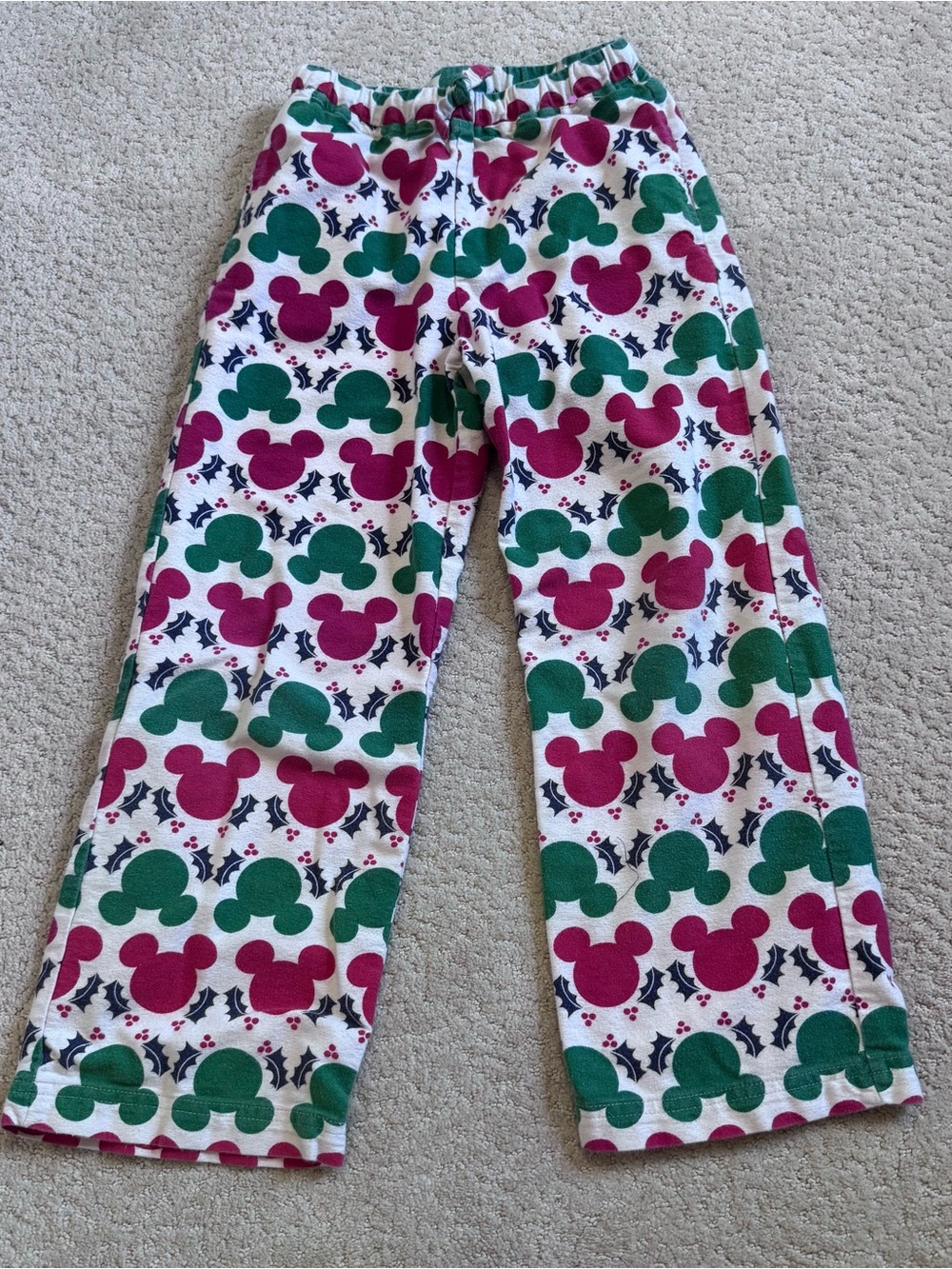 Hanna Andersson Disney Collection Pajama Bottoms Mickey Mouse Christmas 8